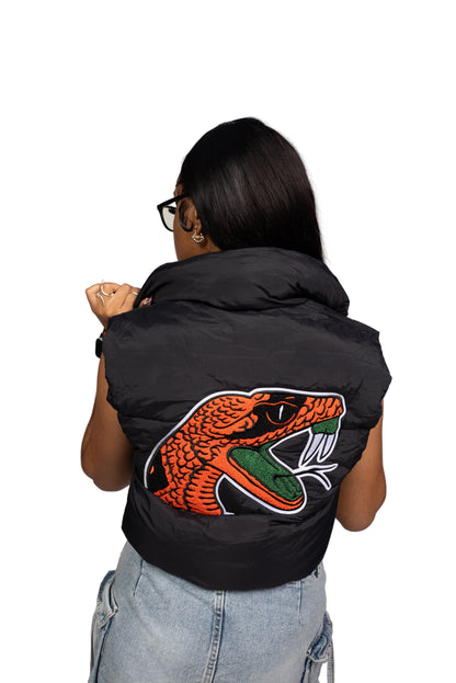 FAMU Cropped Puffer Vest