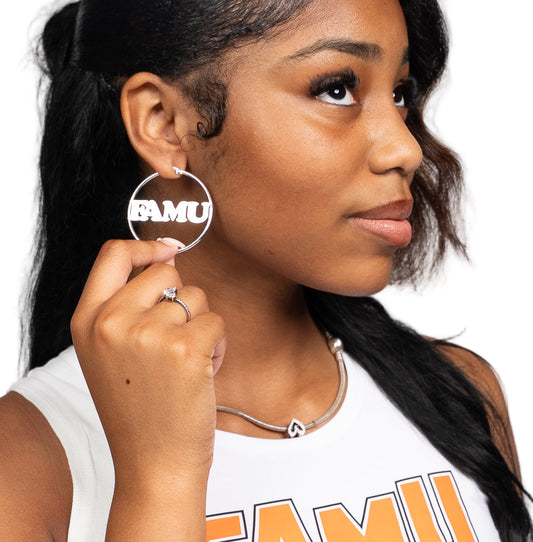 FAMU thick hoop earrings