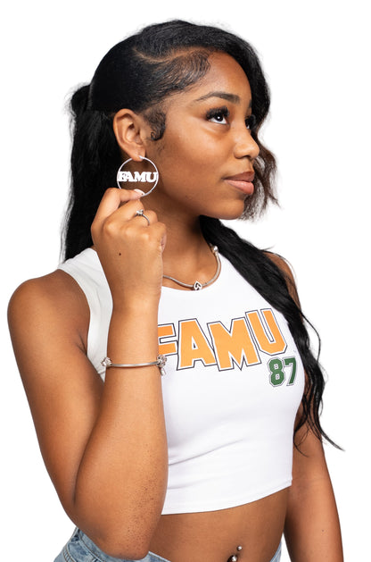 FAMU thick hoop earrings