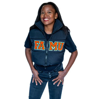 FAMU Cropped Puffer Vest