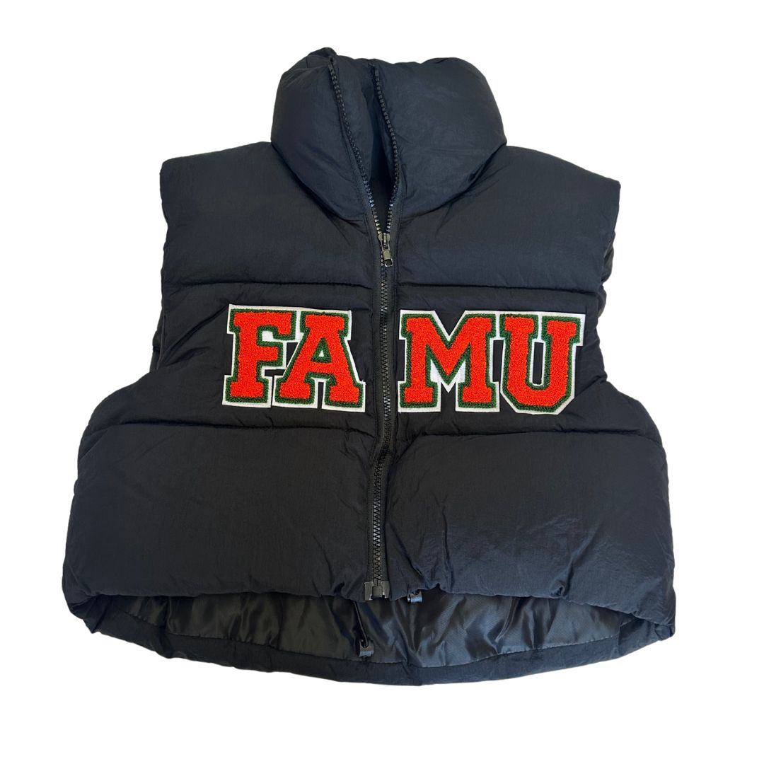 FAMU Cropped Puffer Vest