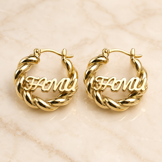 FAMU Twisted Pride Hoop Earrings