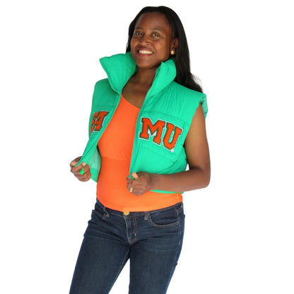 FAMU Cropped Puffer Vest
