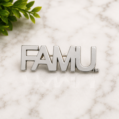 Royal Radiance| Classic FAMU Nameplate Pin (Gold/Silver)