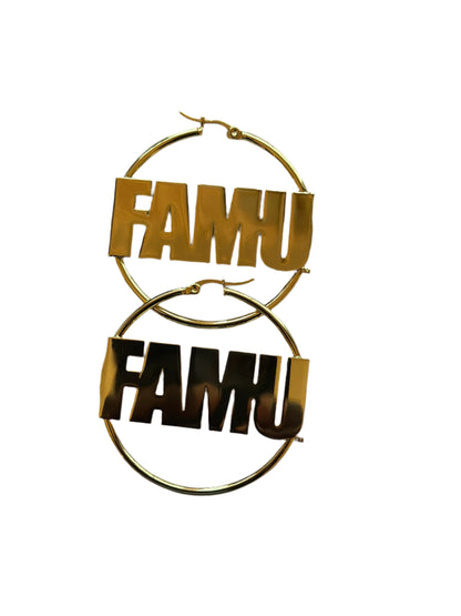 FAMU thick hoop earrings