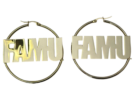 FAMU thick hoop earrings