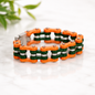 Orange and green chain braclet