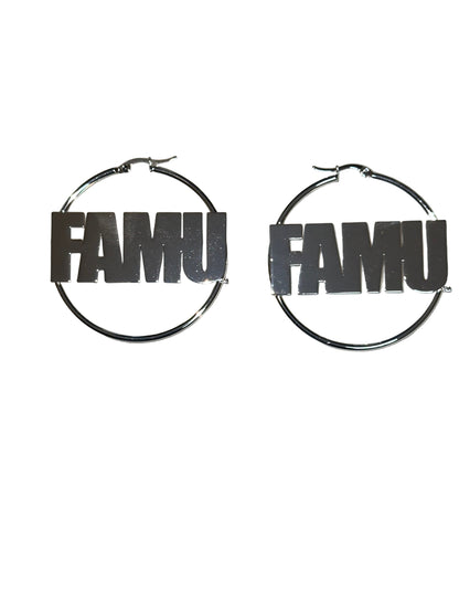 FAMU thick hoop earrings